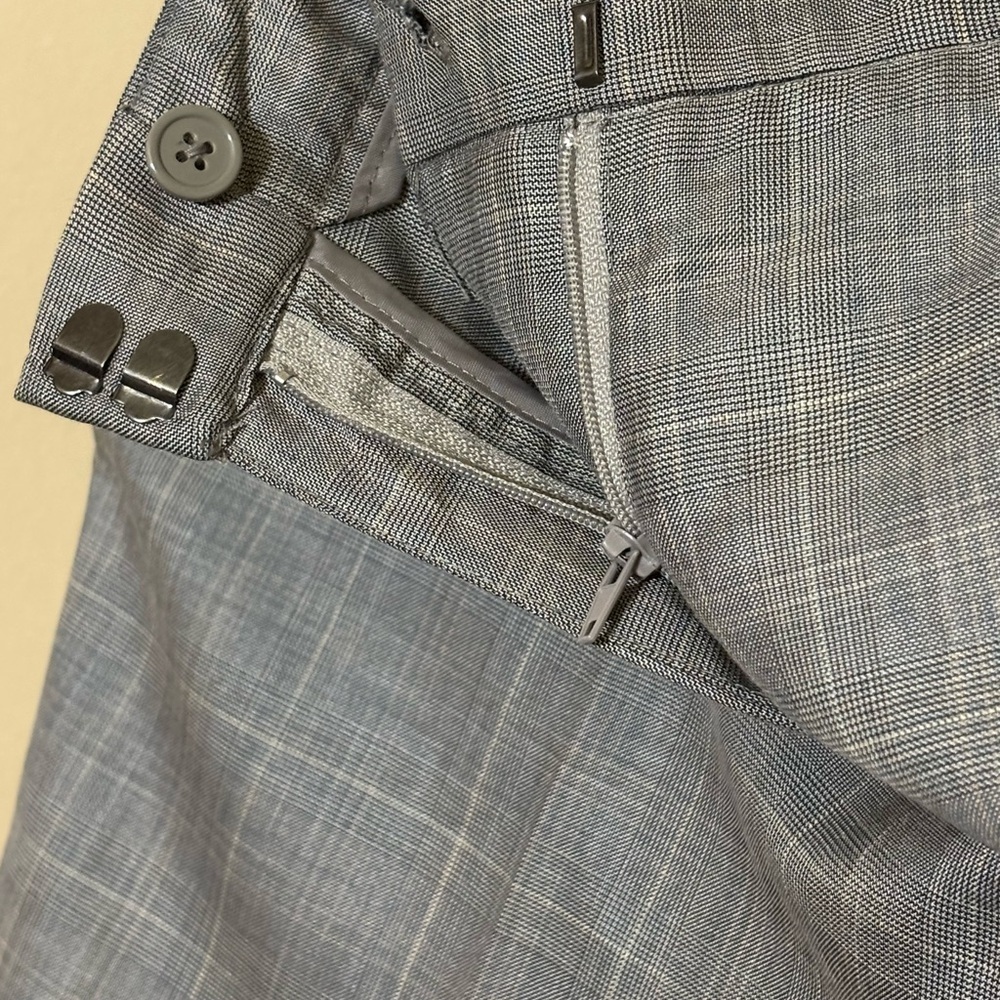 The Limited Drew Fit Gray Plaid Trousers Sz 8 - Picture 4 of 8